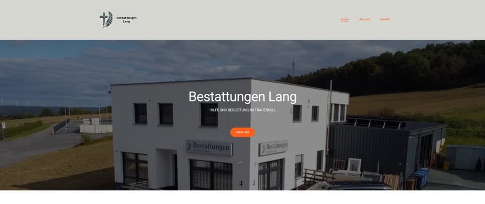 Bestattungen Lang: Vorschau der neu gestalteten Website